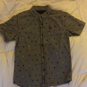 Boys  Hurley button up short sleeve shirt